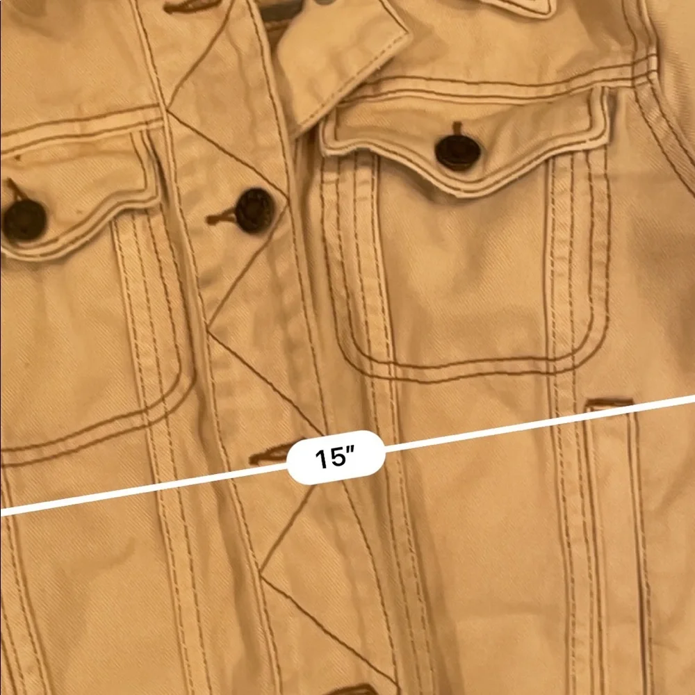 Free people tan denim jean jacket - Picture 6 of 6